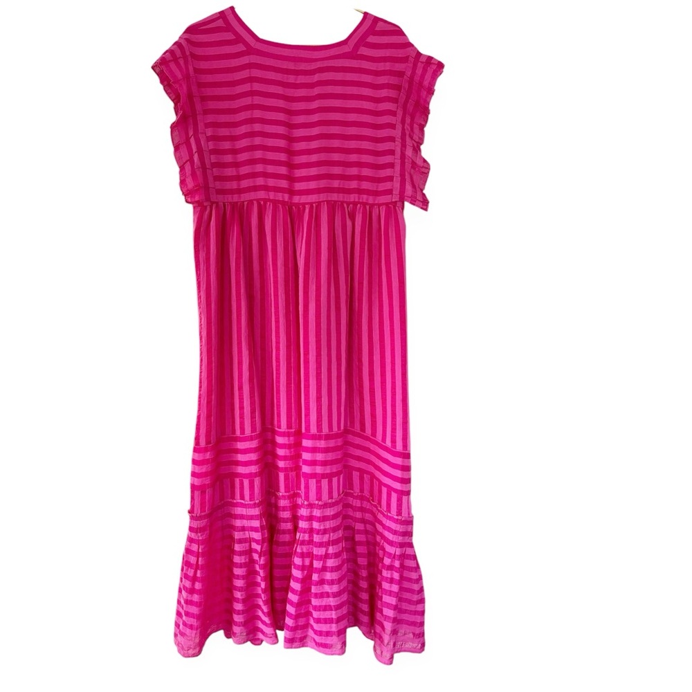 Anthropologie Pink Flutter Sleeve Dress - Picture 7 of 13